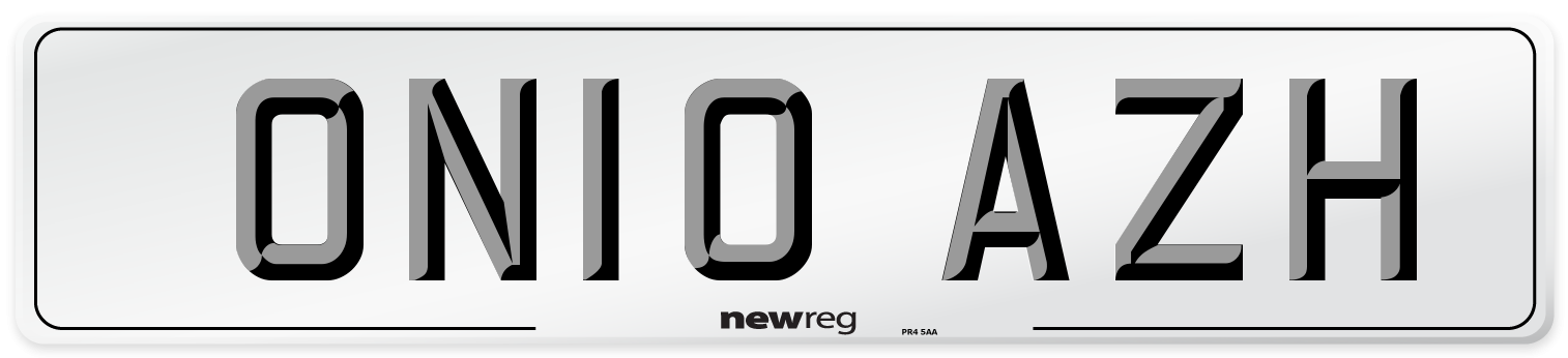 ON10 AZH Number Plate from New Reg